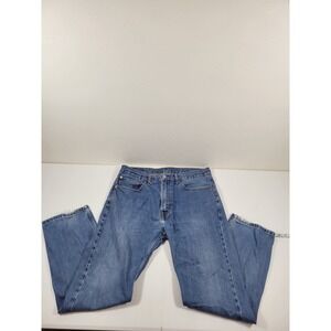 Levi's 505 Regular Fit Jeans Mens 36x32 Blue Excellent Straight Leg Denim